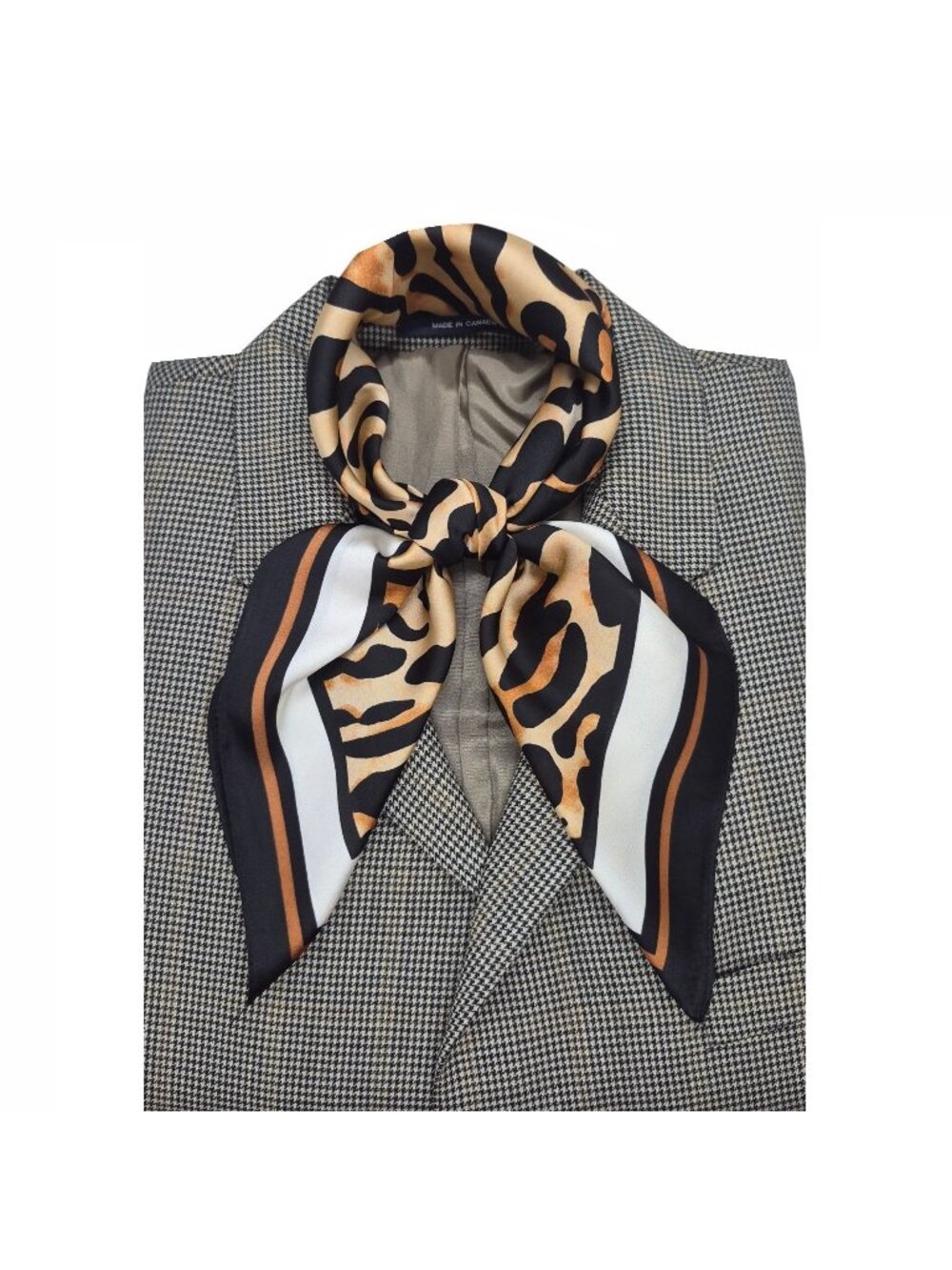 ✨Elegant Bandana Square Scarf Silky Satin Animal Print Leopard Fashion Accessory